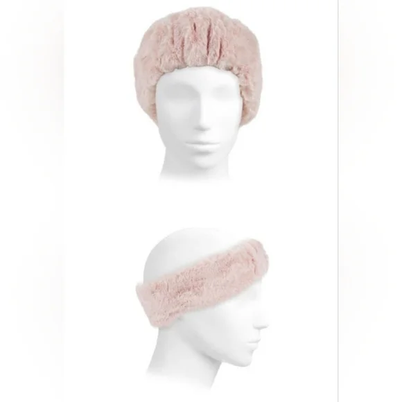 UGG Faux Fur Crystal Pink Headband - Picture 7 of 7